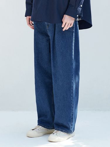 Basic One Tuck Wide Denim Pants [3colors] - MINIMAL PROJECT - Modalova