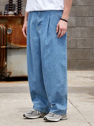 Basic One Tuck Wide Denim Pants [3colors] - MINIMAL PROJECT - Modalova