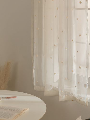 Daisy Flower_Embroidered Window Curtain - DECOVIEW - Modalova