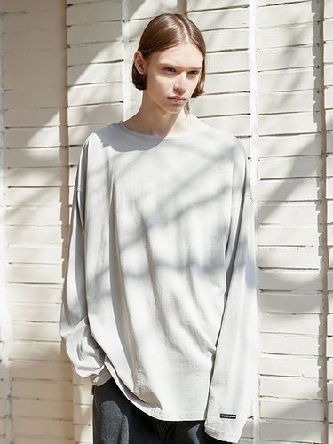 Boat-neck Long Sleeve T-shirt [4colors] - MINIMAL PROJECT - Modalova