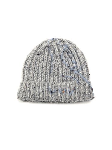 Ribbed Recycled Wool Blend Beanie_Grey - MAISONMARAIS - Modalova