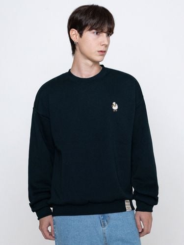 Embroidered Point Smile Sweatshirt_Navy - GRAVER - Modalova