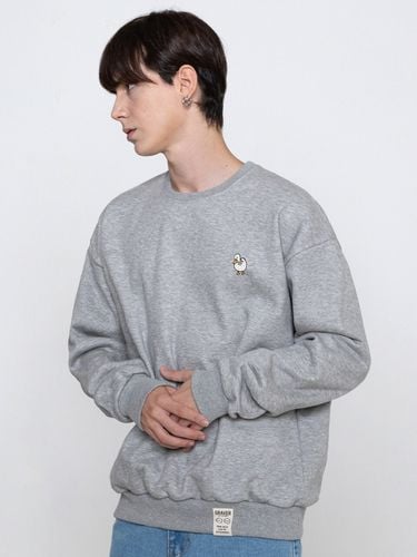 Embroidered Point Smile Sweatshirt_Grey - GRAVER - Modalova