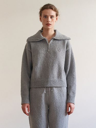 Sailor Collar Zip Up Knit (Gray) - ROLAROLA - Modalova