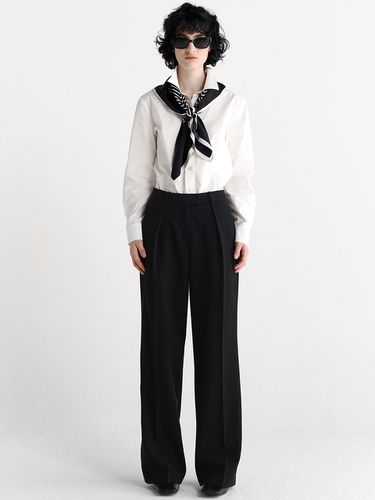 One Tuck Double Fleeced Wide Pants _Black - MaLoupe - Modalova