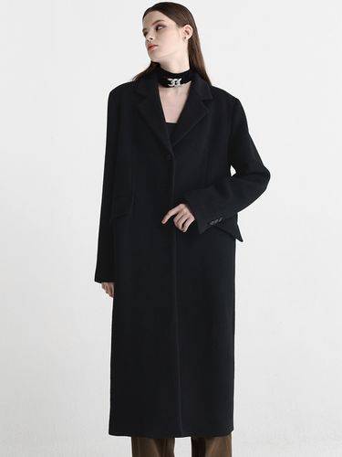 Wool Single Button Coat _Black - MaLoupe - Modalova