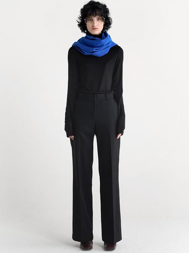 Double Fleeced Semi Wide Pants _Black - MaLoupe - Modalova