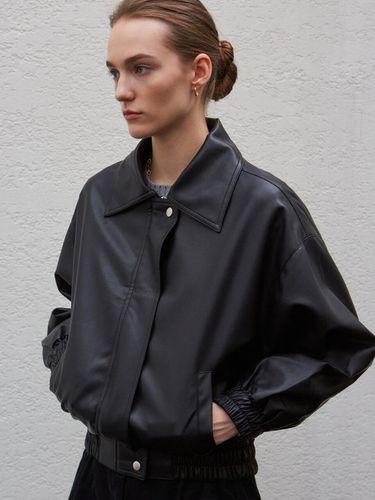 Vegan Leather Blouson - Black - NICK&NICOLE - Modalova