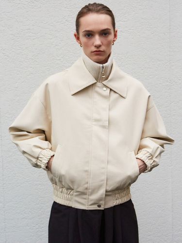 Vegan Leather Blouson - Cream - NICK&NICOLE - Modalova