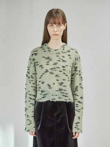 Cloudy Loose Knit Top_Khaki - DIAGONAL - Modalova