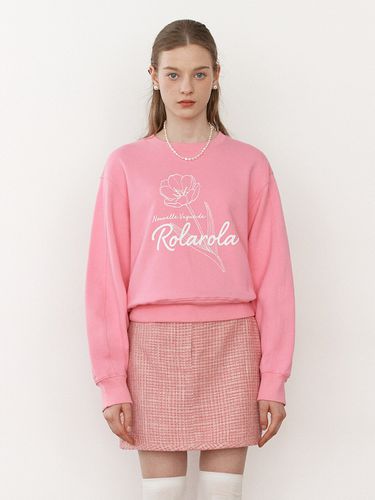 Flower Sweatshirt (Pink) - ROLAROLA - Modalova