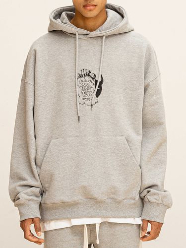 Illusion Oversized Hoodie MFTHD007-GY _ - MASSNOUN - Modalova