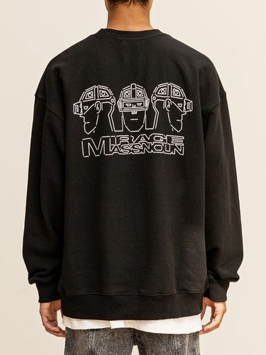 Mirage Oversized Sweatshirt MFTCR004-BK _ - MASSNOUN - Modalova