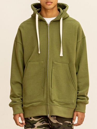 Quad Pocket Oversized Hoodie Zip-up MFTZP002-KK - MASSNOUN - Modalova