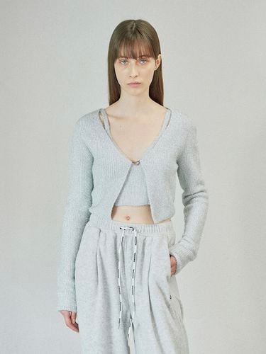 Holiday Metal Knit Top_Silver - DIAGONAL - Modalova