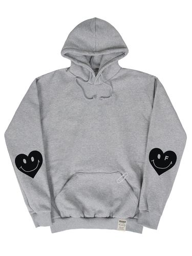 Elbow Heart Smile Clip Hoodie_Grey - GRAVER - Modalova