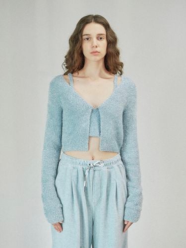 Holiday Metal Knit Top_Blue - DIAGONAL - Modalova