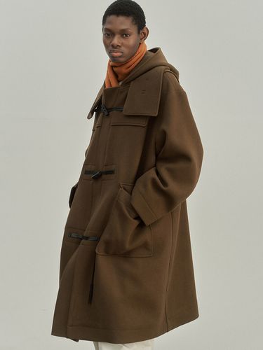 Overfit Hoodie Duffel Coat _ Brown - NOIRER - Modalova