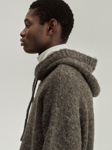 Boucle Hoodie Overfit Sweater _ - NOIRER - Modalova