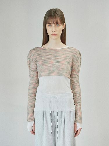 Micro Short Knit Top_Pink - DIAGONAL - Modalova