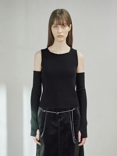 Warmer Knit Top_Black - DIAGONAL - Modalova