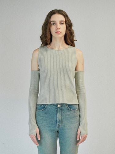 Warmer Knit Top_Beige - DIAGONAL - Modalova