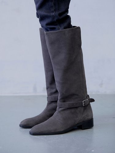 DIVO Riding Boots_Gray suede - pieton - Modalova