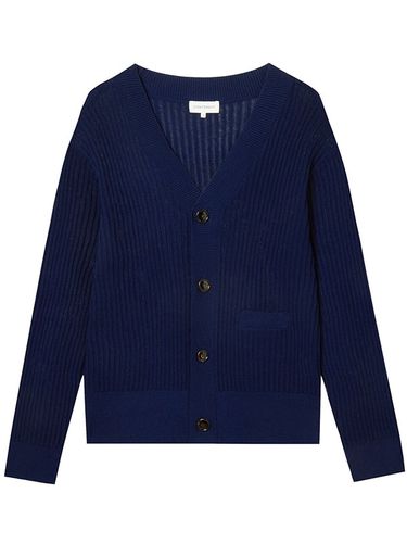 Bold Rib-Knitted Cotton Cardigan - CONTEMENT - Modalova