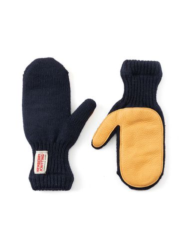 Padded Wool Mitten / Navy - NEWBERRY KNITTING - Modalova