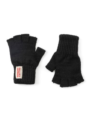 Fingerless Ragg Wool Glove / Black - NEWBERRY KNITTING - Modalova