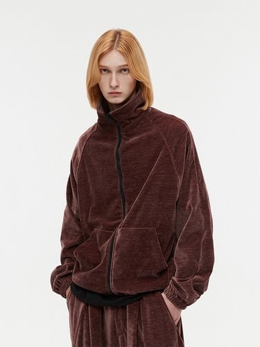 Velvet High-neck Zip-up Jacket [] - DNSR - Modalova