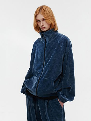 Velvet High-neck Zip-up Jacket [] - DNSR - Modalova