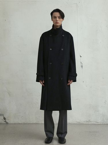 Lambswool Officer Coat_Black - FILLCHIC - Modalova