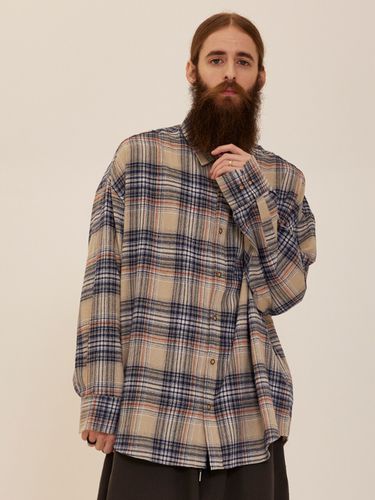 CB Flannel Over Check Shirt (Beige) - CARGOBROS - Modalova