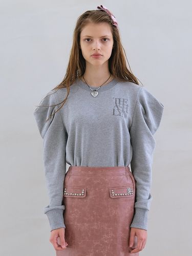 Kate Puff Sleeve Sweatshirt - Grey - THE ASHLYNN - Modalova