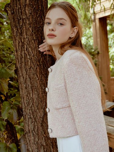 Dear Tweed Cool Jacket_Pink - RE_L - Modalova