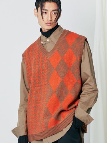 Argyle and Hound Check Knit Vest _ - S SY - Modalova