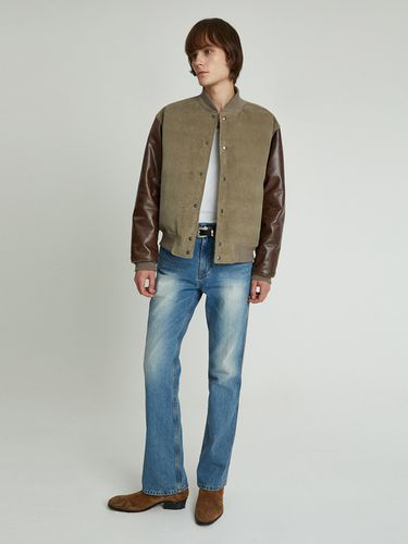 Corduroy Calf Leather Crop Down Jacket - ANDROS - Modalova