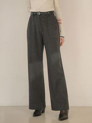 SIPT7063 Double Weaved Fatigue Slacks _Dark Grey - Siyazu - Modalova