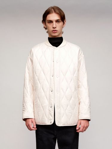 Varsity Neck Quilted Jumper _ White - SOLEW - Modalova