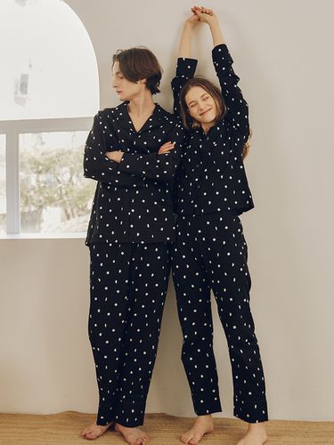 Green Dotted Modal Pajama Set - DECOVIEW - Modalova