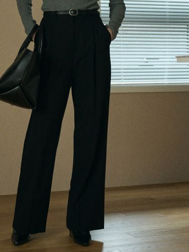 Classic Wide Long Slacks_Black - Le abonne - Modalova