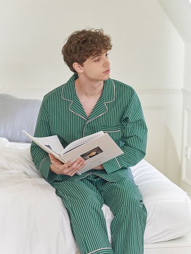 Green Stripe Pajama Set (Men) - DECOVIEW - Modalova