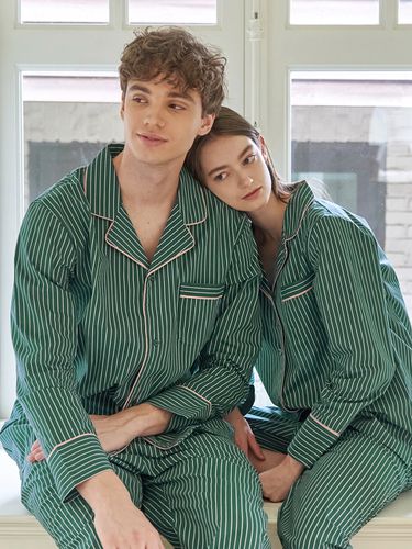 Green Stripe Pajama Set - DECOVIEW - Modalova