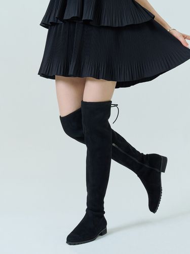 Mono Thigh-high Boots_Deep black - LYANA - Modalova