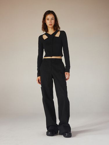 Cotton Cargo Pants - Black - LEUNI - Modalova