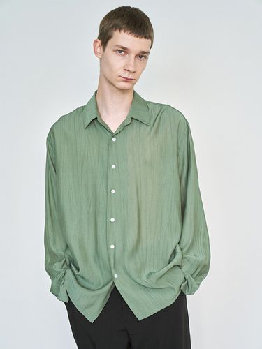 Summer Pleated Over Shirt _ Green - Trip LE Sens - Modalova