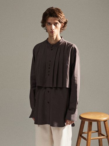 Conductor Pleated Shirt_Charcoal - KONZERT - Modalova