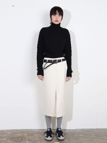 Pocket Denim Skirt _Cream - AEER - Modalova