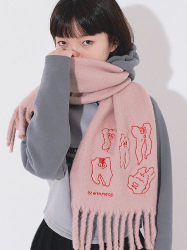 Teeth Heavy Blend Muffler [Pink] - PIECEMAKER - Modalova